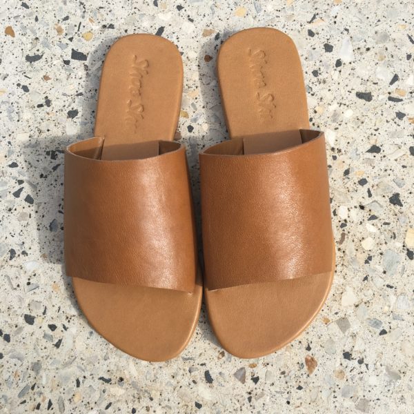 wooden leather slides