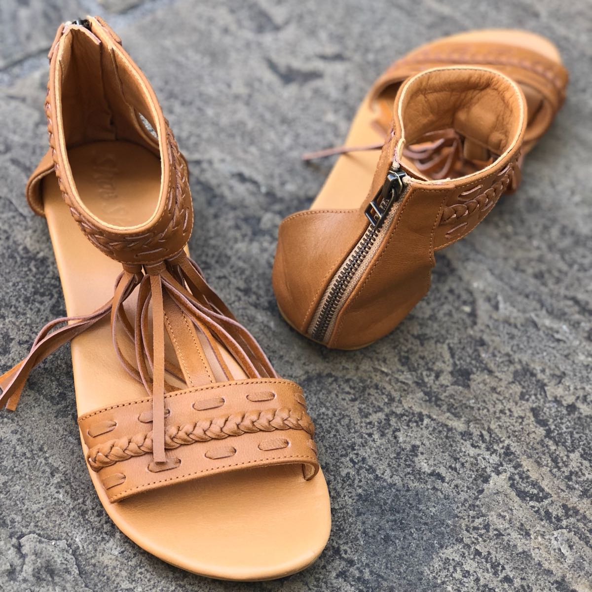 soft leather boho sandals