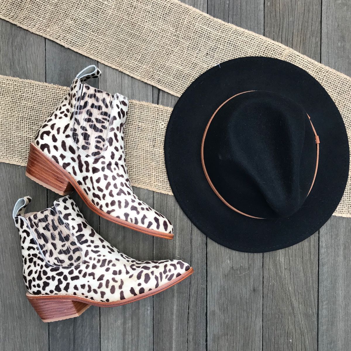 hair on hide cowboy boots